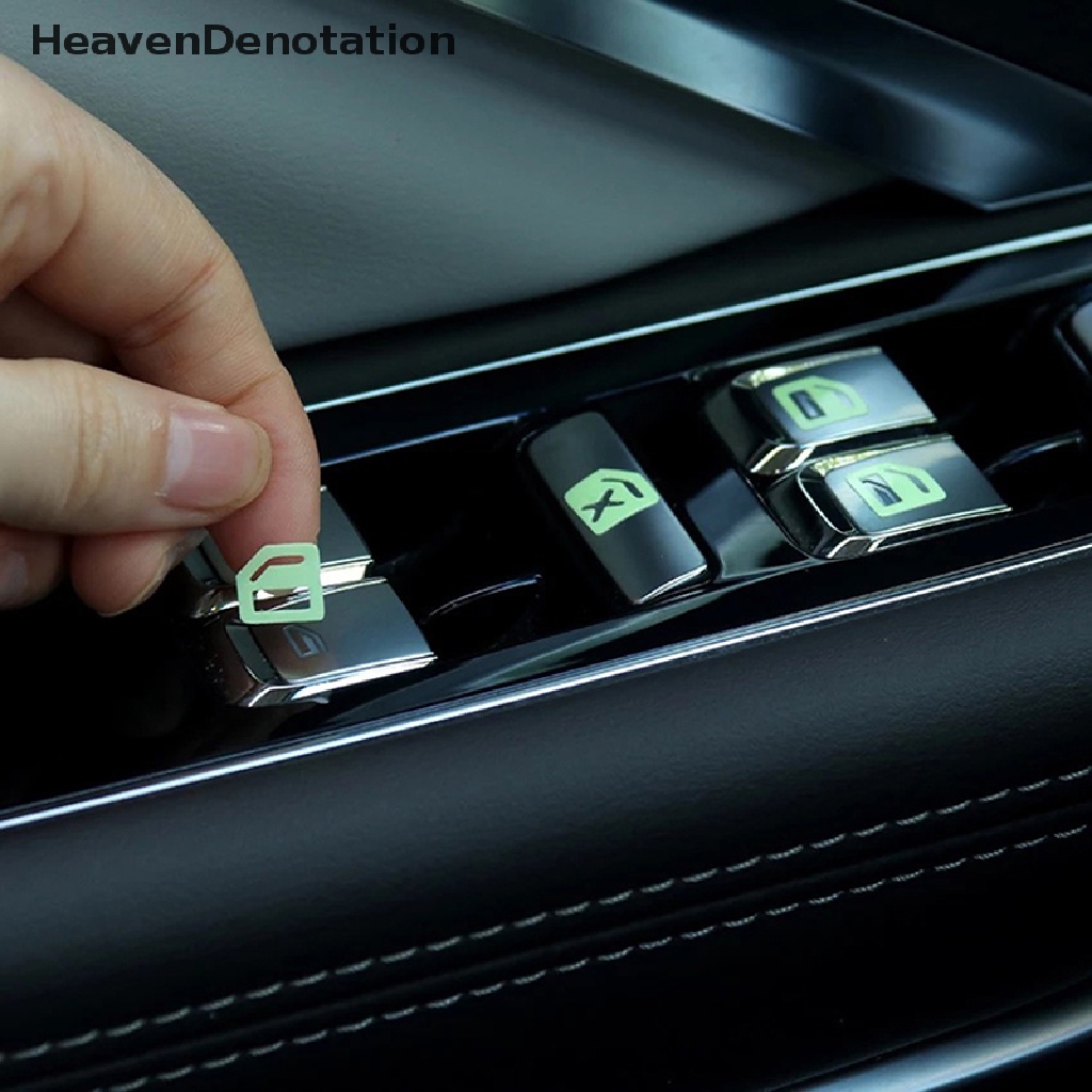 [HeavenDenotation] Car Sticker Car Window Switch Luminous Sticker Door Window Lift Button Sticker