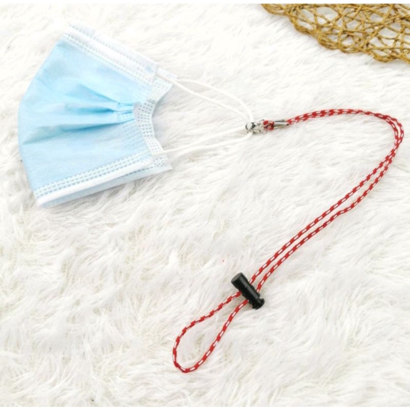 Kalung Masker Pria / Strap Mask Laki-laki &amp; Wanita / 2in1 stopper konektor masker hijab