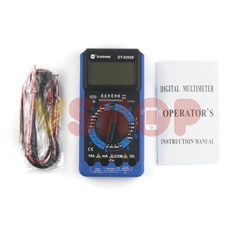 Multitester Digital Multimeter Digital Avometer Digital Sunshine DT-9205E