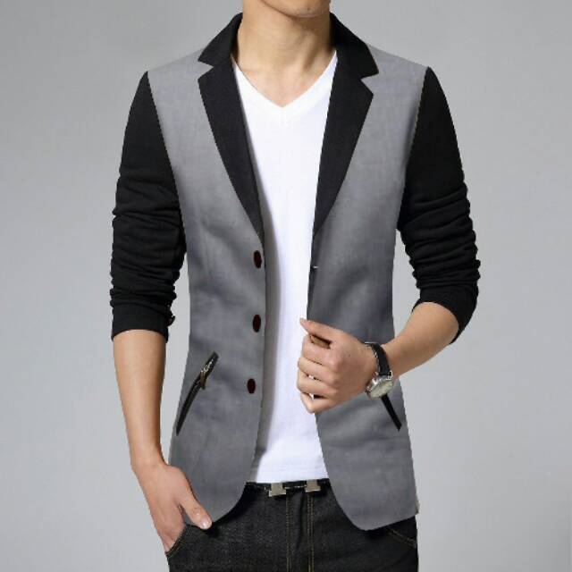 Blazer pria, Blazer murah, Blazer korea, Blazer santai, Blazer resleting, Jas pria, Jas murah