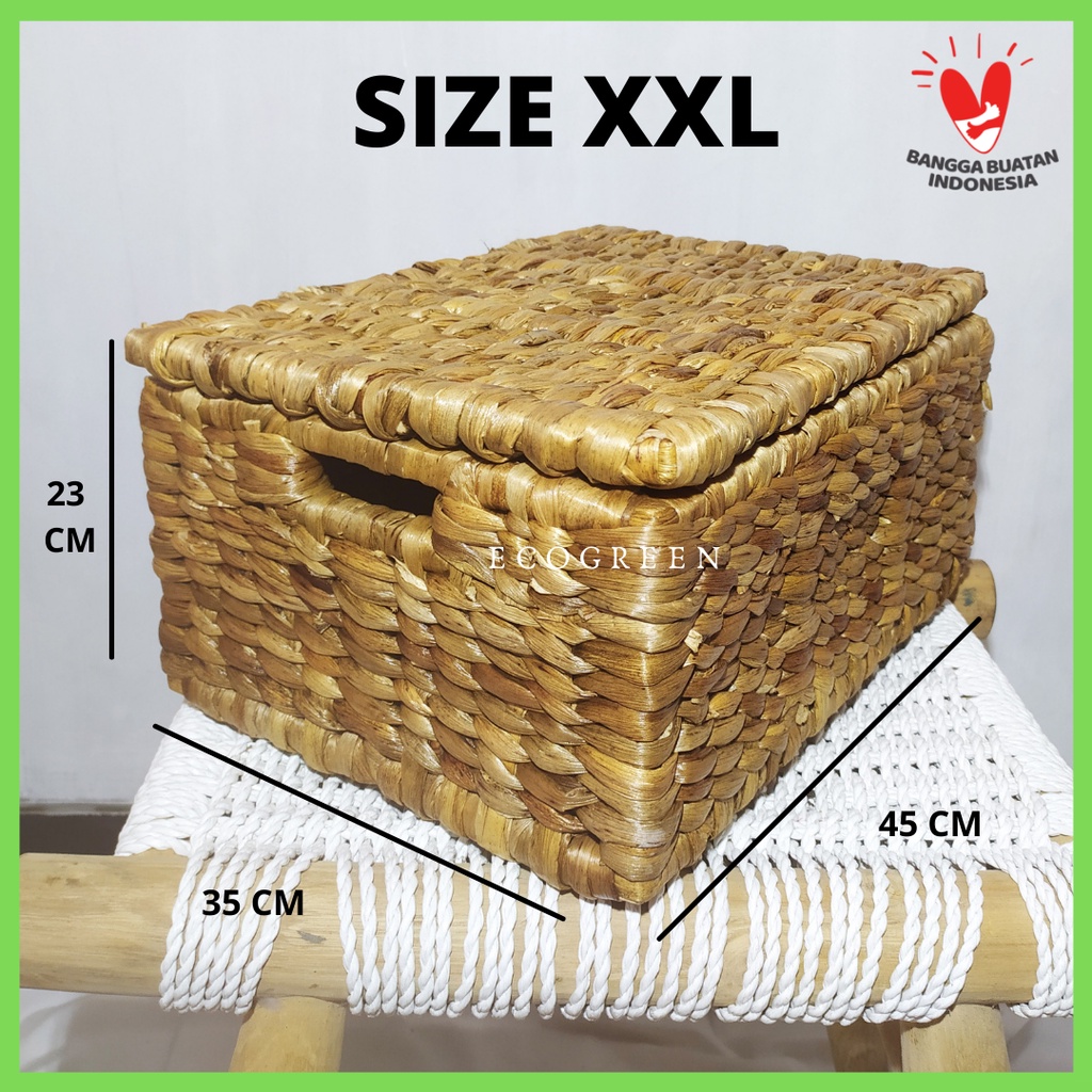 Ecogreen Water Hyacinth Wicker Trunk Nursery Toy Blanket Storage Chest Basket Box Bedside