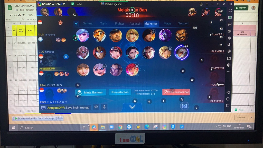 Kunci Grendel Slot Pintu Kamar Mandi Pvc