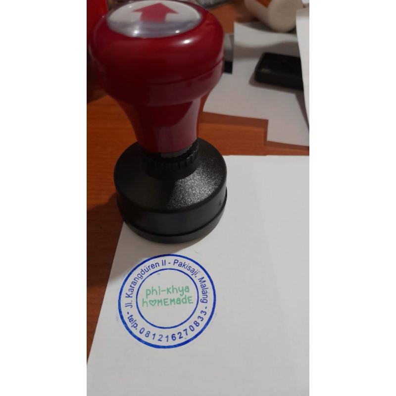 

Termurah STEMPEL FLASH Bulat/Bundar FREE DESAIN