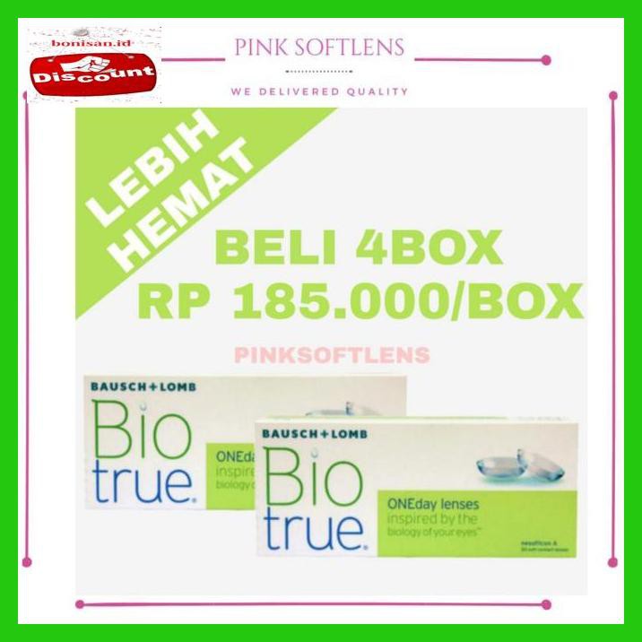 

T6Rgr670- Bio True Softlens Bening 1 Day Harian Bausch And Lomb Kadar Air Tinggi - -100 S/D -575