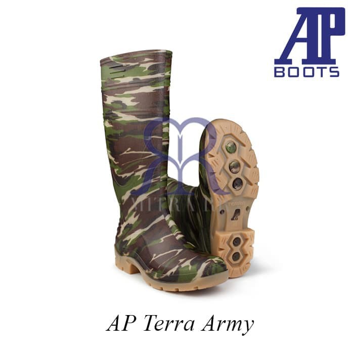 AP Boots Terra Army - Sepatu Boot Kerja Karet Tinggi Panjang