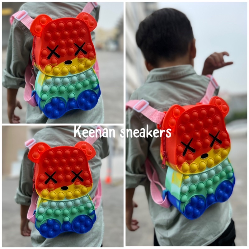 tas pop it kaws ransel tas pop it anak