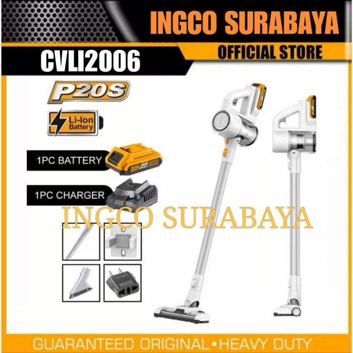 Ingco Cvli2006 Vacum Cleaner Cordless Hepa Filter Hisap Debu Baterai