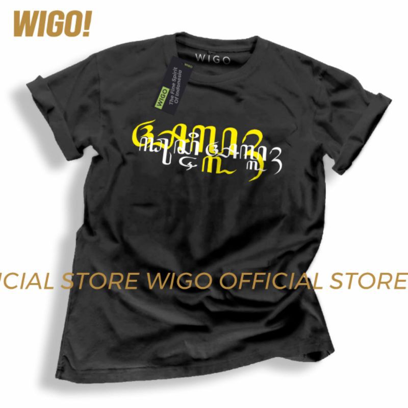 Kaos Aksara Jawa Murdha Gusti Allah Premium Tshirt Full Cotton Combed 30s