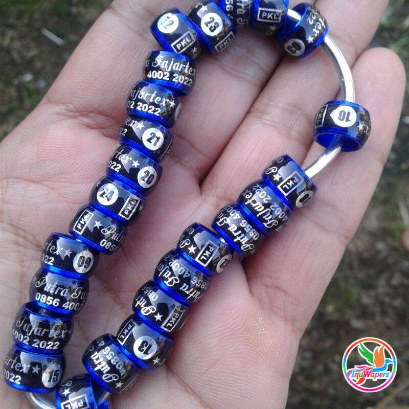 RING MERPATI REQUEST NAMA SENDIRI  RING MERPATI DONAT HITAM BIRU 3D