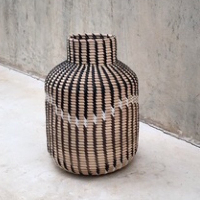 Lombok Authentic | Tabitha Rattan Vase | Vas Bunga Rotan Bulat | Hiasan Dekorasi Rumah Minimalis Bohemian