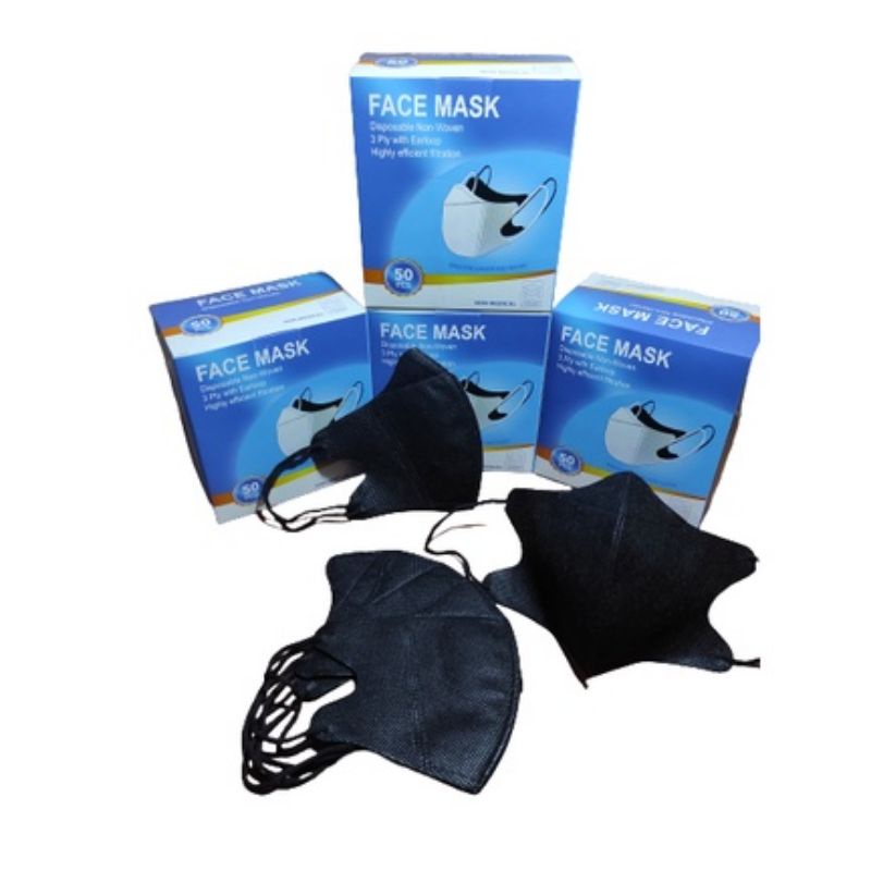 Masker duckbill ecer Masker duckbill earlop hitam