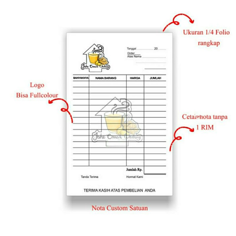 

Nota Custom 1/4 Folio (1 ply)