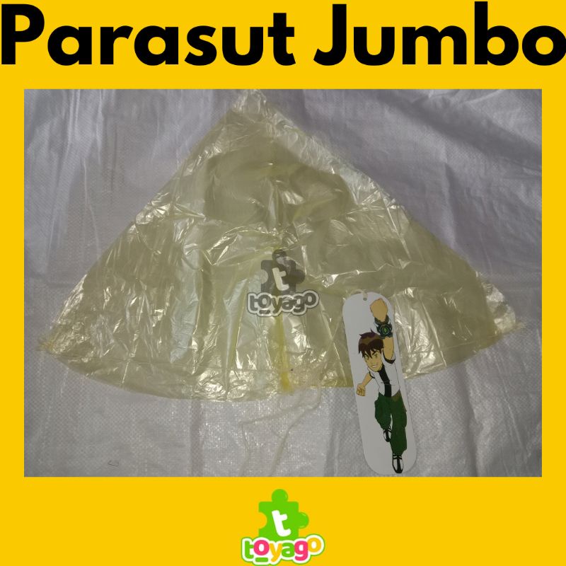 Mainan Parasut Plastik Terjun Payung Ukuran Besar Isi 50 Pcs Grosir Murah