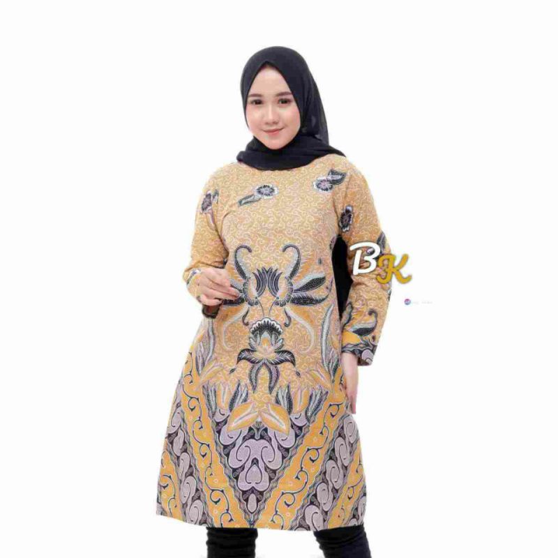 tey-17 Batik Wanita ASJ SA HRB026 Kenogo Kemeja Tosca Pendek-Model 7