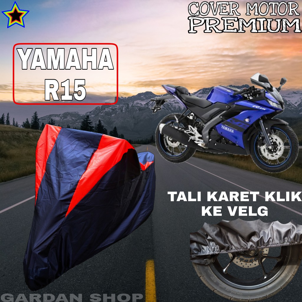 Sarung Motor YAMAHA R15 Hitam MERAH Body Cover Penutup Pelindung Motor Yamaha R15 PREMIUM