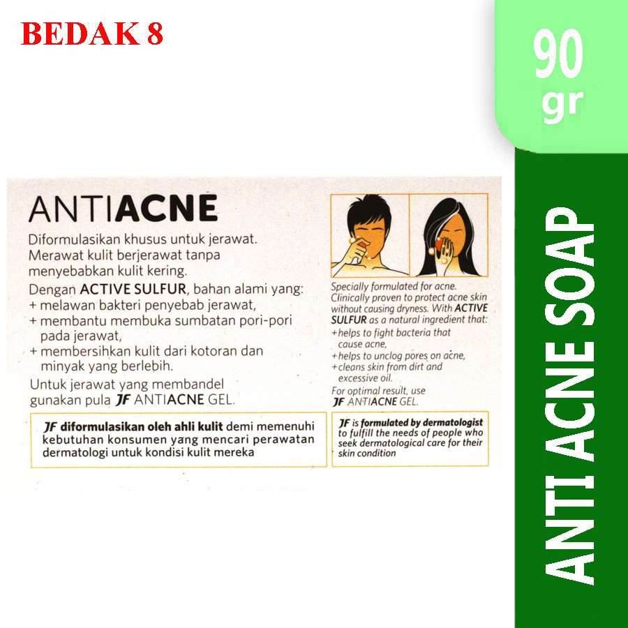 (Sabun Jerawat) JF Cleanserbar Anti Acne 90 gr