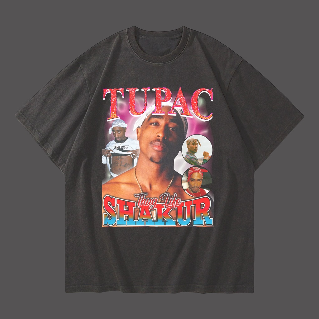 2PAC RAP TEE VINTAGE STYLE OVERSIZE T-SHIRT