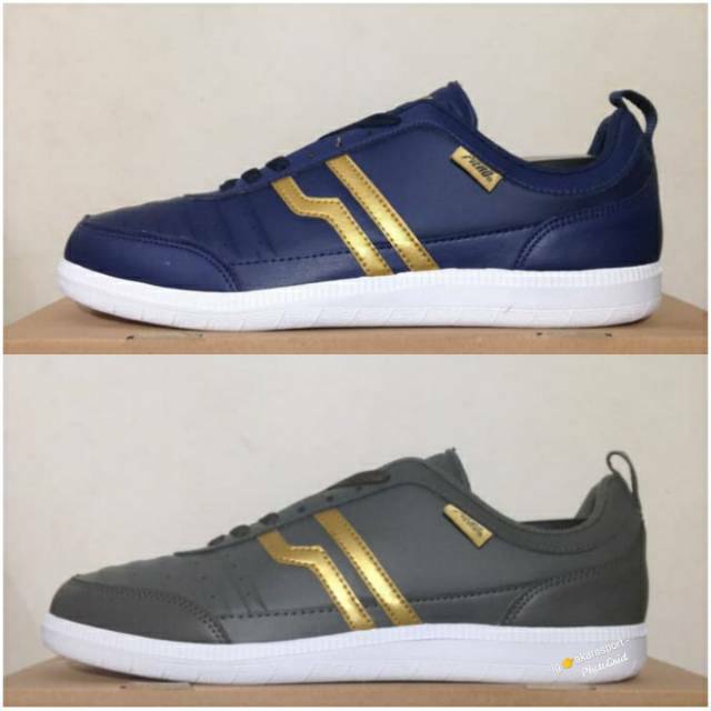 Sepatu Casual Piero Saga Navy Gold Original