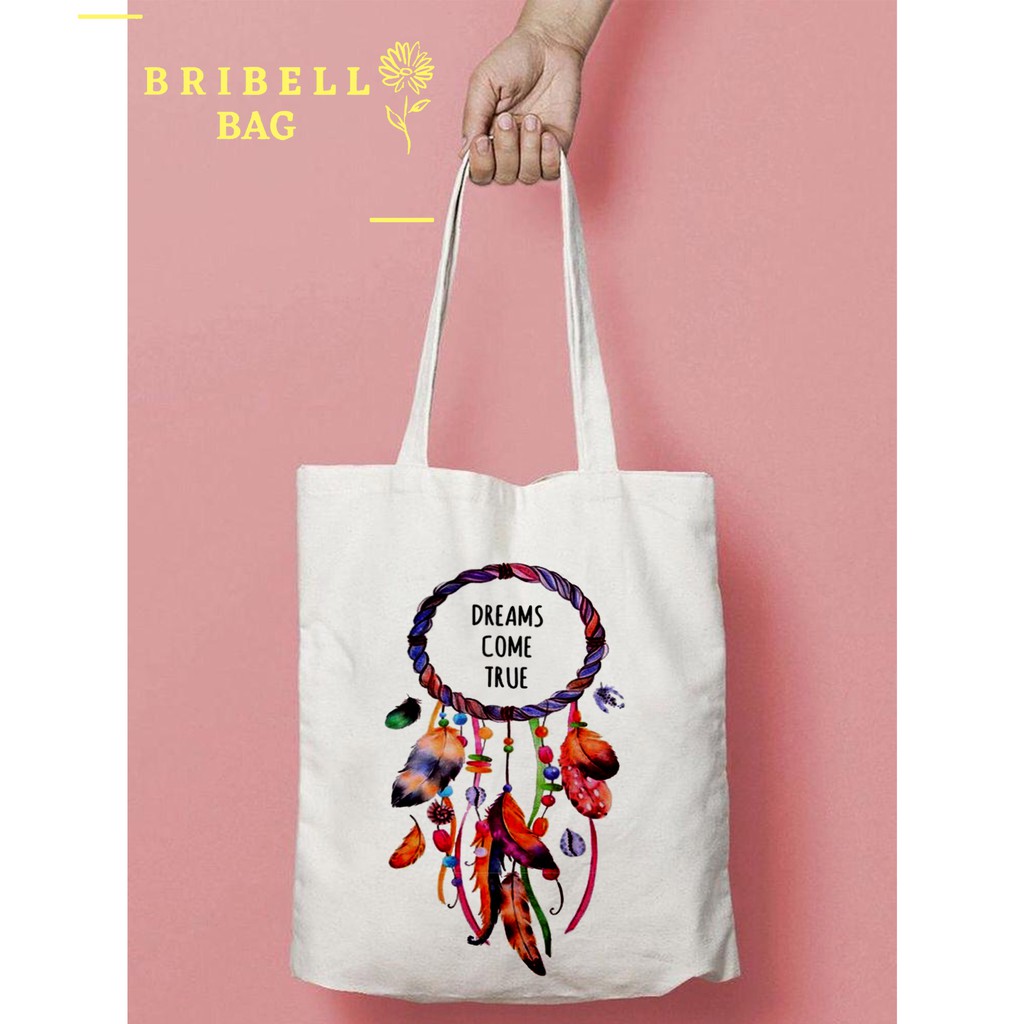 Tote Bag Kanvas Bergambar - Dream Catcher Dreams Come True