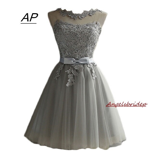 gray graduation dress