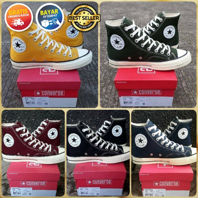 ⭐COD SEPATU CONVERSE CHUCK TAYLOR 70S HIGH POXING GLOSSY MENGKILAP PREMIUM GRADE A ORI / CONVERSE 70