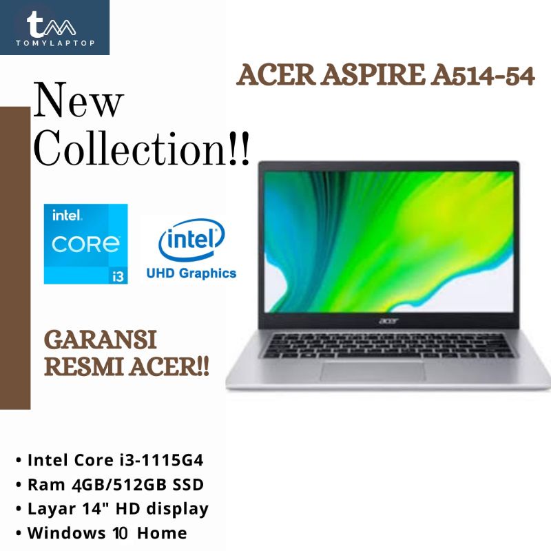 LAPTOP ACER ASPIRE 5 INTEL CORE I3 RAM 4GB/SSD 512GB
