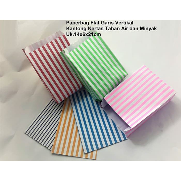 

Paperbag Kantong Tahan AirMinyak vertikal Ungu 3mm 14x6x21cm Foodgrade