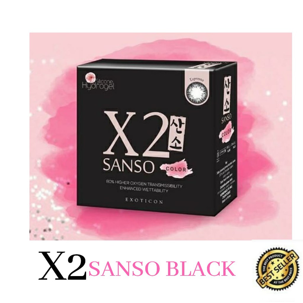 SOFTLENS WARNA X2 SANSO COLOR BLACK EXOTICON