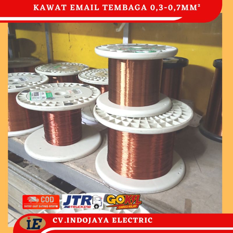 Kawat Email Tembaga Ukuran 0,3 0,35 0,40 0,45 0,50 0,55 0,60 0,65 dan 0,70 mm² harga 100 gram