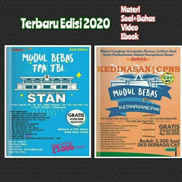 Paket 2 Buku Modul Bebas Spmb Pkn Stan 2020 Bonus Soal Usm Materi Diskon Shopee Indonesia