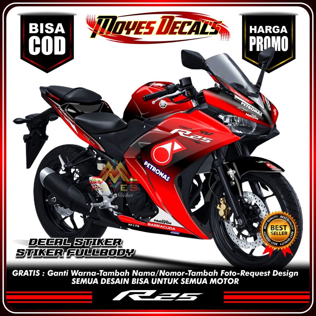 Decal R25 Full Body - Petronas SRT Merah