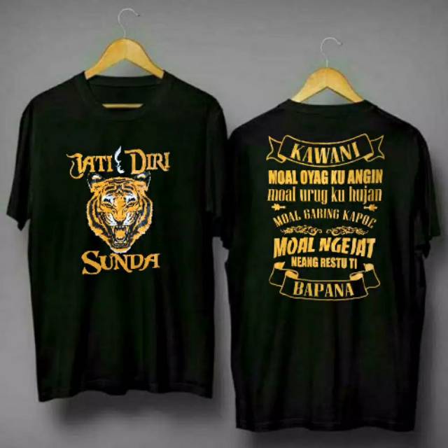 Fourfashion Kaos Pria Kaos Distro  JATI DIRI SUNDA Black FN139