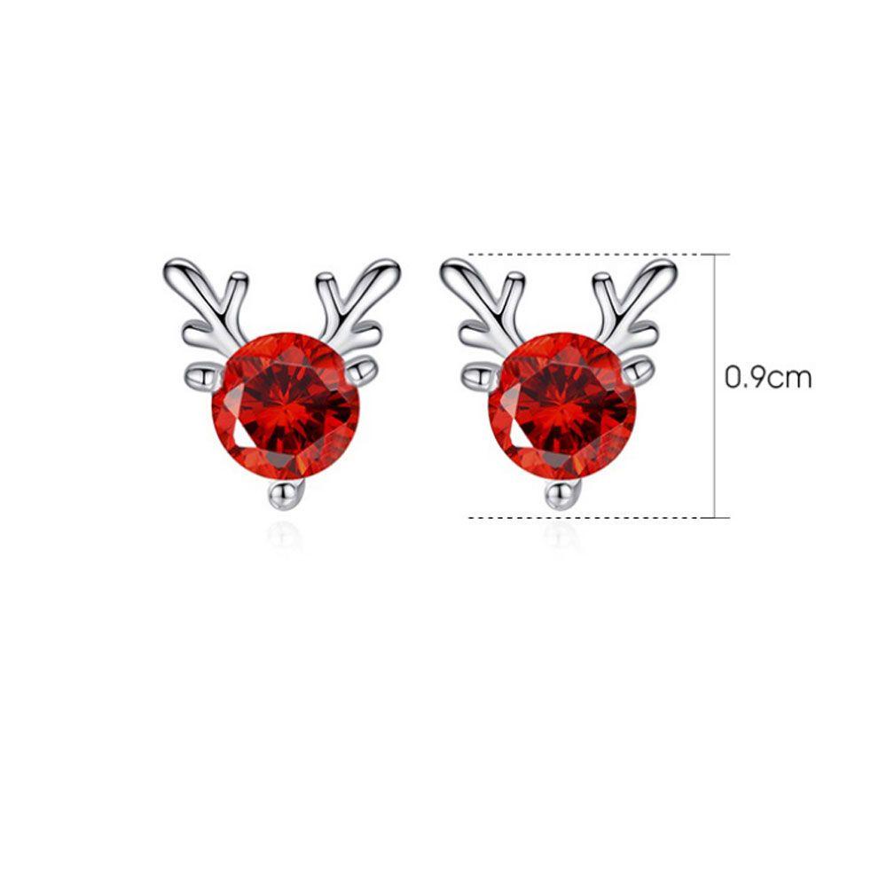 Lily 1pasang Tanduk Ear Studs Perhiasan Hadiah Natal Untuk Wanita Gadis Yilu Has You