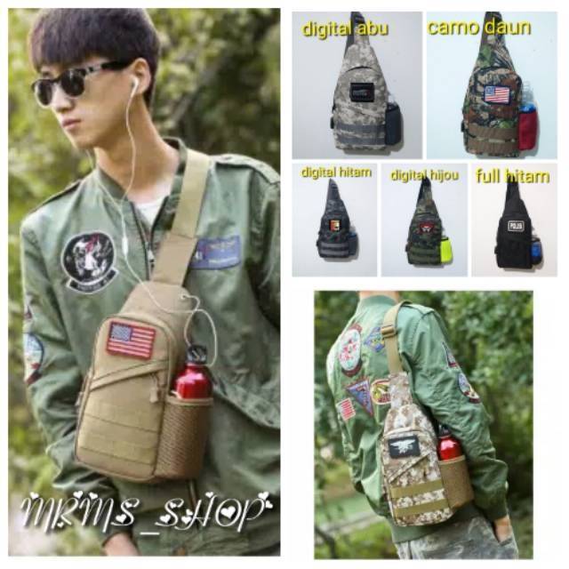 TAS SELEMPANG USB ARMY TACTICAL BOTOL