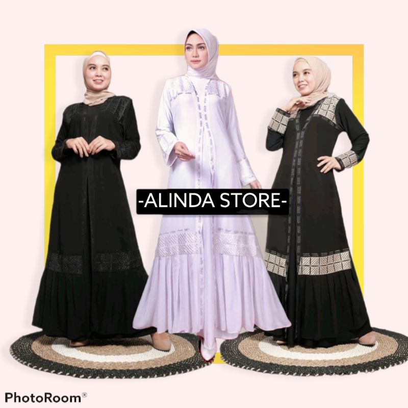 [BEST SELLER] GAMIS ABAYA TURKI HITAM PUTIH | GAMIS ABAYA ARAB ORI  | GAMIS ARAB