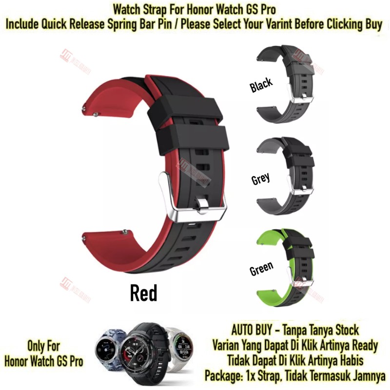 SSR Tali Jam 22mm Watch Strap Honor Watch GS Pro - Rubber Silikon Sporty