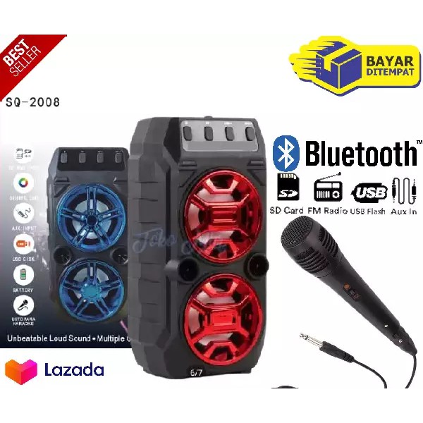 New~SPEAKER KARAOKE BLUETOOTH F-6581/6582 BONUS MIC / SPEAKER BLUETOOTH / SPEAKER FLECO~CTS