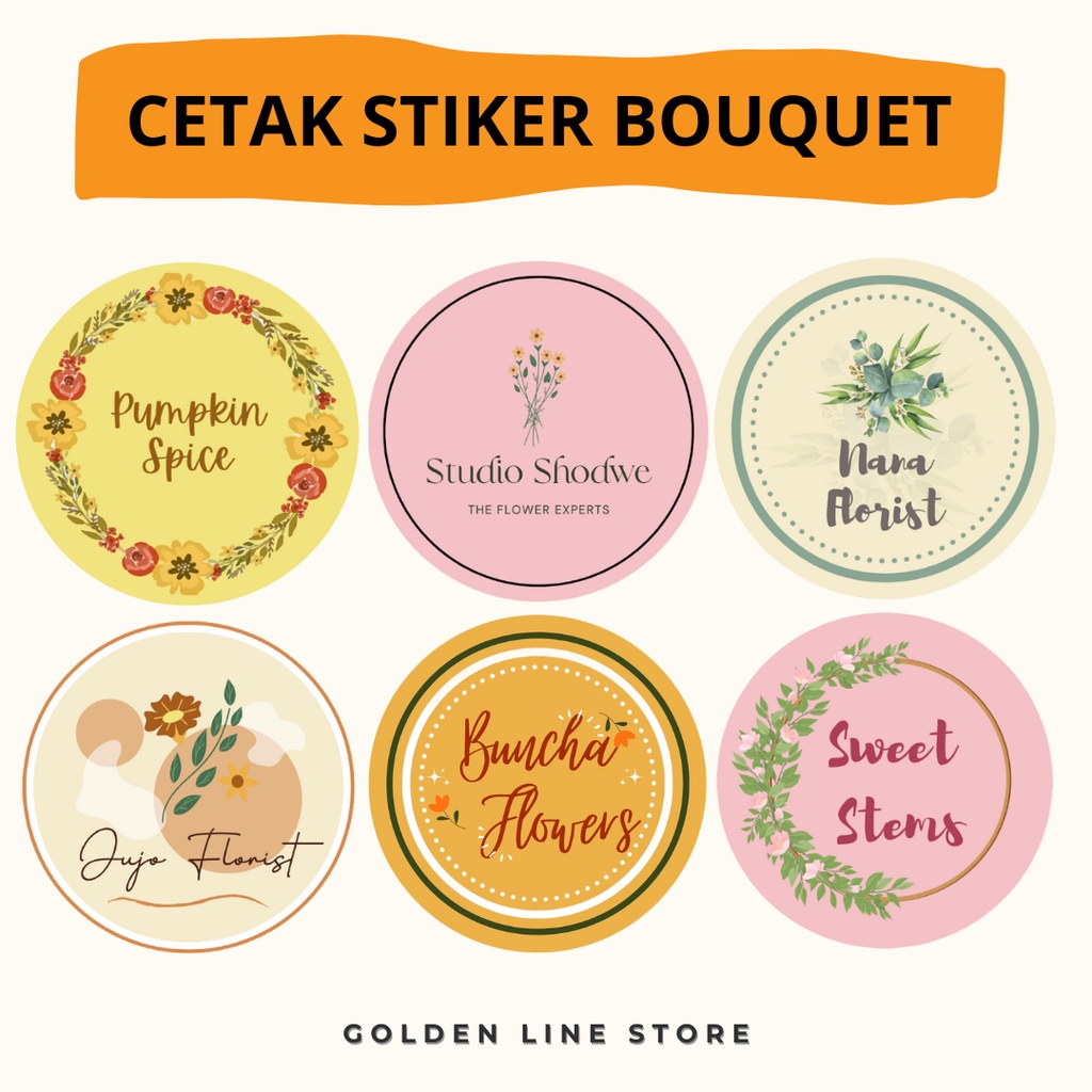 

Stiker Label Bouquet Florist Bunga Vynil Cromo Berkualitas