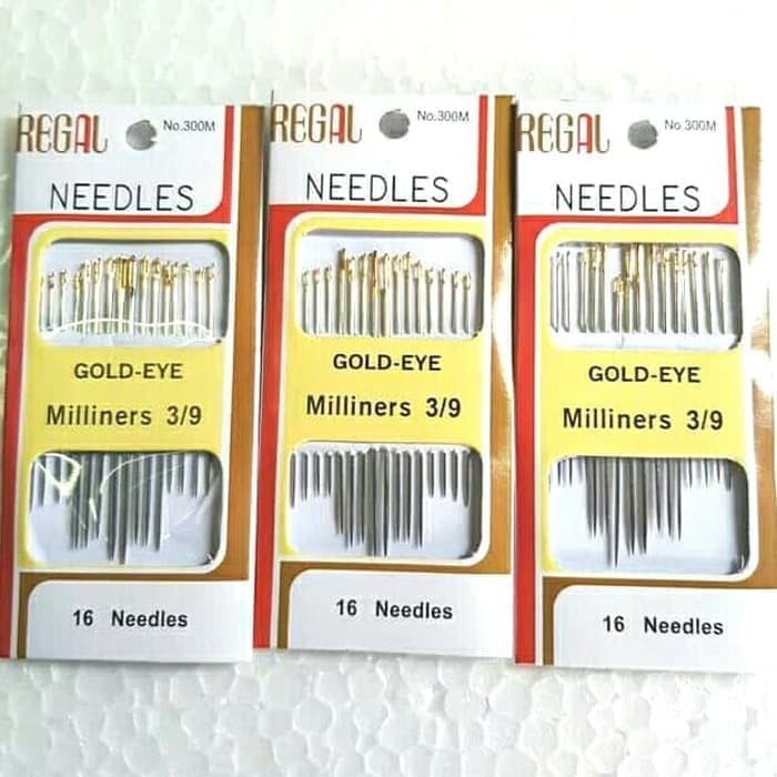 Isi 16 Pcs Jarum jahit tangan Regal Gold Eye Milliners 3/9 | cunvalla