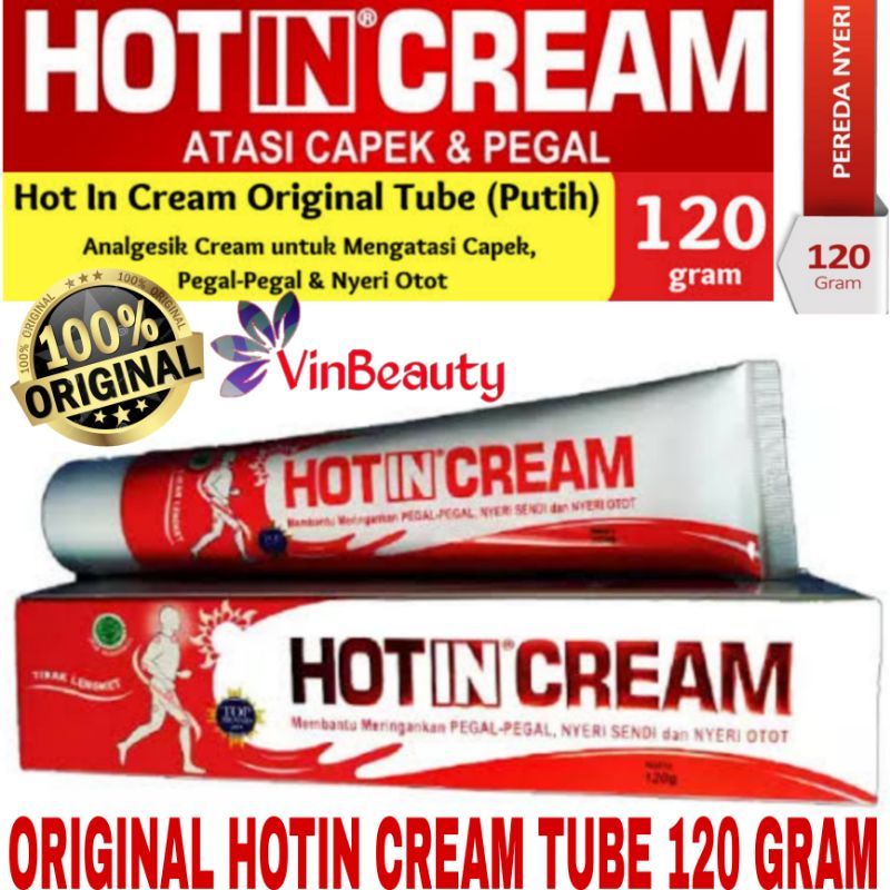 ORIGINAL HOTIN CREAM TUBE 120 GRAM / HOT IN CREAM 120 G / CREAM PEGAL-PEGAL NYERI SENDI HOTIN