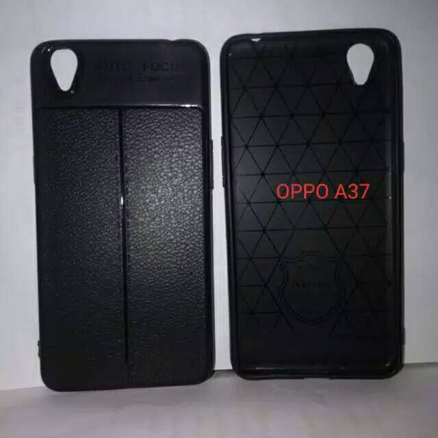 Case Oppo A37 Casing Auto Focus Leather Soft Series Soft Case