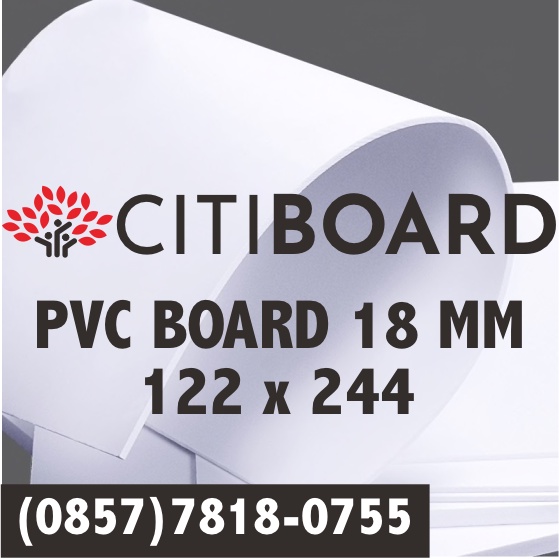 PVC Board / PVC Foam Board 18mm Ukuran 122 cm x 244 cm