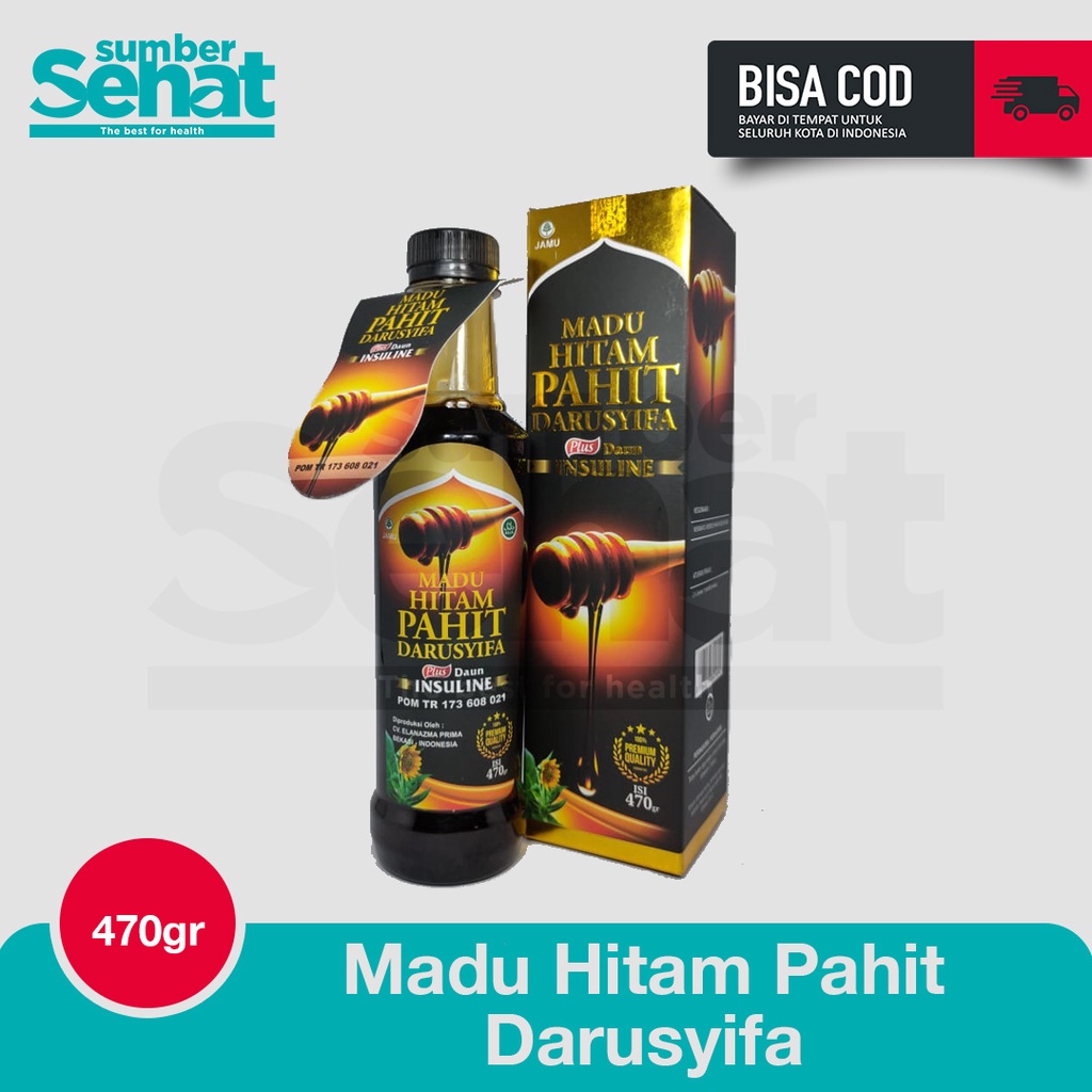 

Madu Hitam Pahit Plus Propolis Asli 470gr Darusyifa plus daun insulin Madu Herbal Diabetes