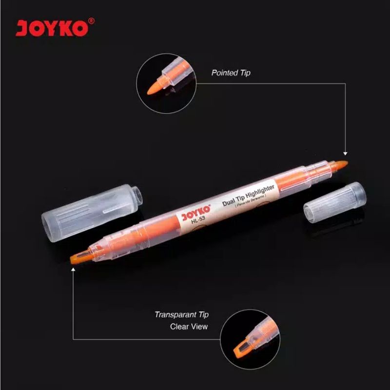 Dual Tip Highlighter Penanda Berwarna Joyko HL-53 (1 Set 4 Pcs 4 Warna)/STABILO-4