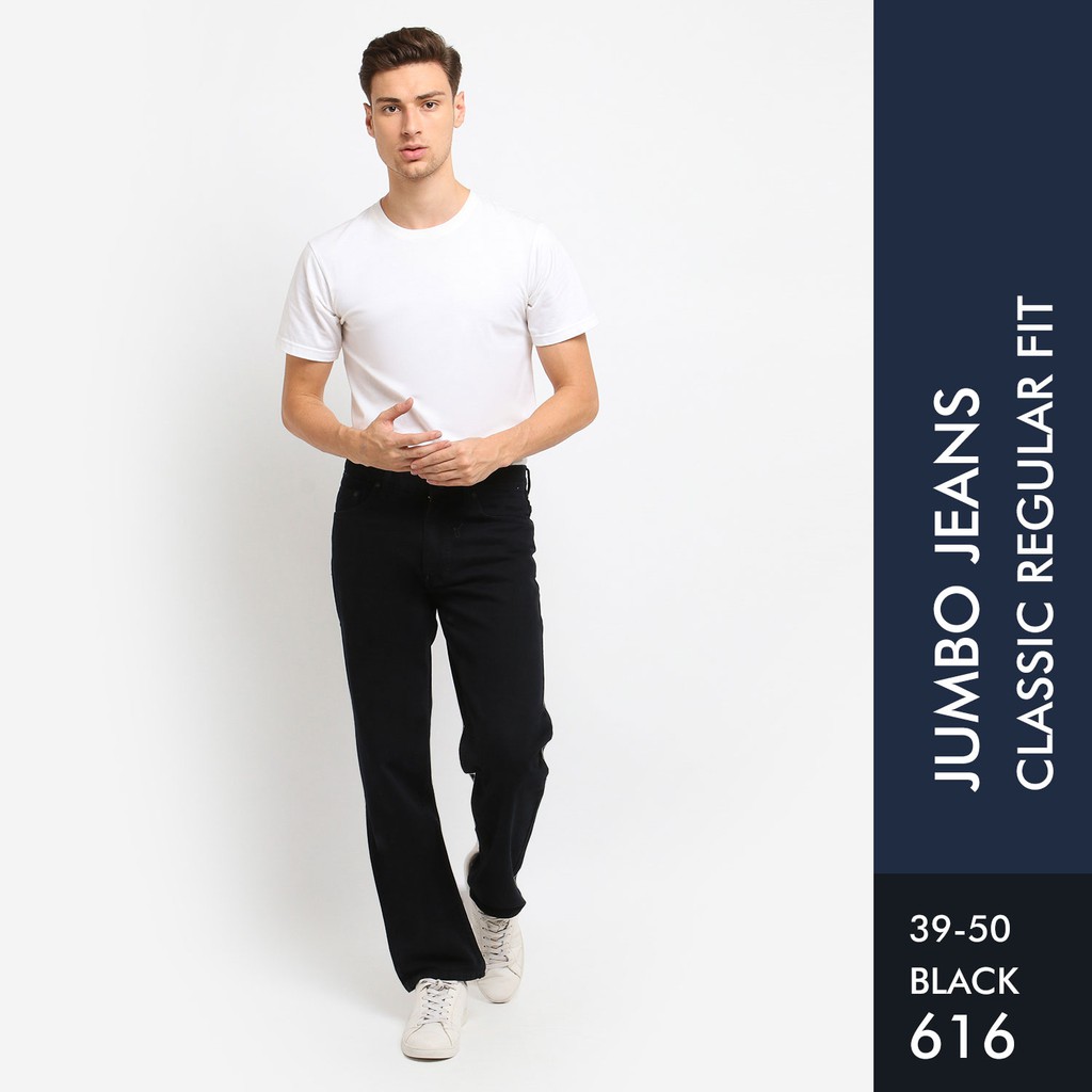 Jumbo L&G Elengie Celana Jeans Pria 616 Classic Regular Fit Washed Premium 12.5 OZ