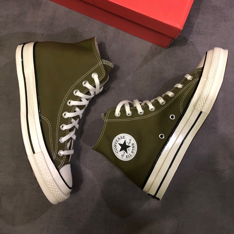 Sepatu Sneakers / Converse Chuck 70s Dark Moss/Egret/Black
