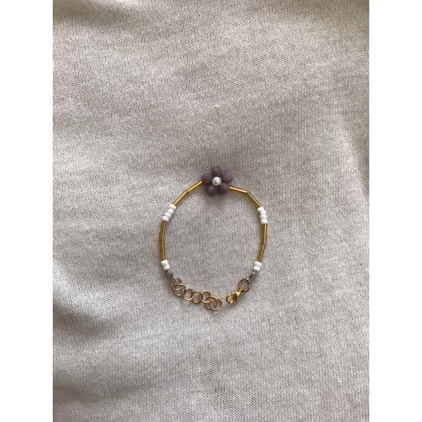 Verbena gold bracelet (gelang manik bunga/gelang manik/gelang manik emas/gelang emas/gelang manik ko