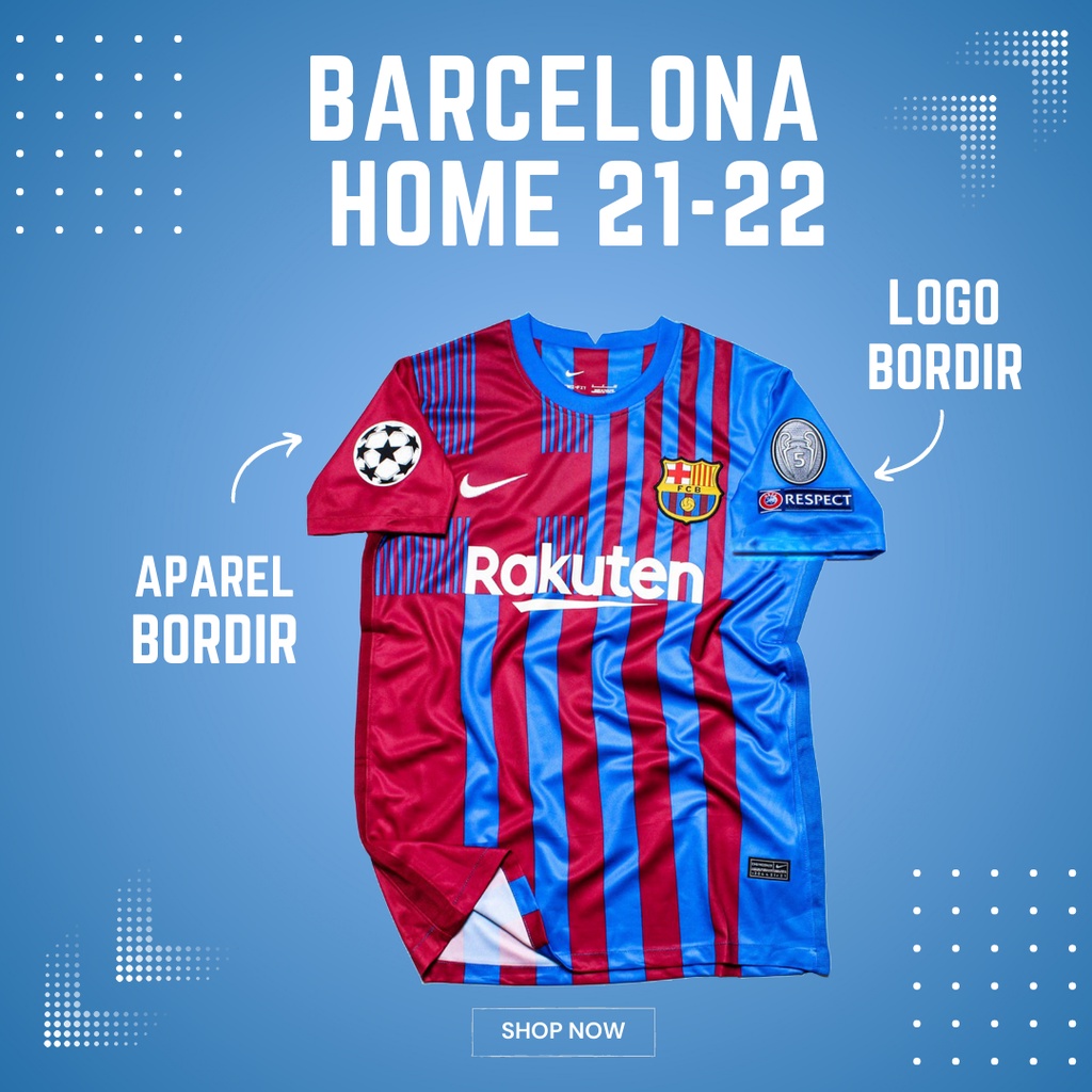 Baju Bola Barca Jersey Barcelona Dewasa Home 2021 2022 High Quality Grade Original