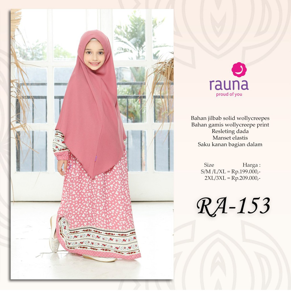 TERLARIS Gamis Rauna Anak 153 Dusty Pink