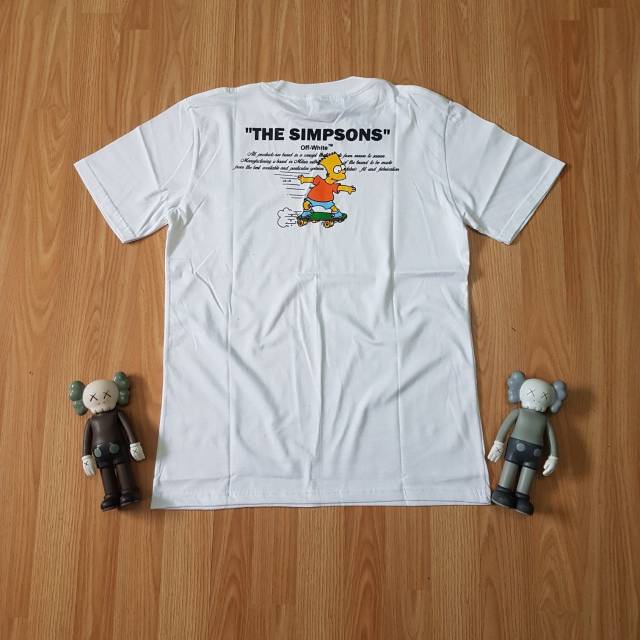 BAJU KAOS OFF WHITE X THE SIMPSONS SKATE WHITE